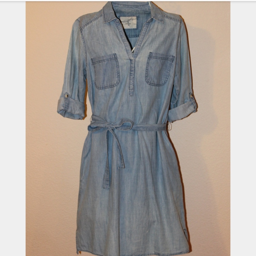 Denim tunic shirt dress